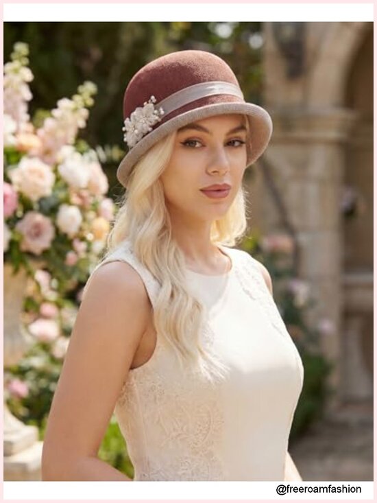 Elegant Floral Bucket Hat - Breathable Sun Hat with Adjustable Fit